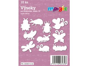 Papírové výseky MAGIC, 4 - 7cm, 10ks, sada 10 - Hmyz