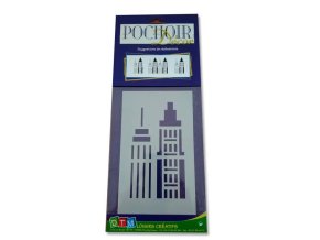 Plastová šablona Město