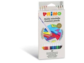 Pastelky šestihranné PRIMO MINABELLA, tuha Ø 3,8mm, 12ks, papírový obal