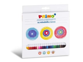 Pastelky šestihranné PRIMO MINABELLA, tuha Ø 3,8mm, 24ks, papírový obal