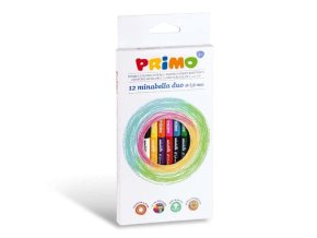 Pastelky šestihranné PRIMO MINABELLA DUO, tuha Ø 3,8mm, 12ks, papírový obal