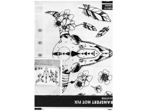 Samolepka na textil, zažehlovací, 19x28 cm, motiv TETE DE BUFFLE, LEBKA, černá