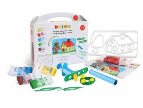 Sada mod. hmot PRIMO NATUR, 5 x 100g, pomůcky, podložka, vykrajovátko DŮM