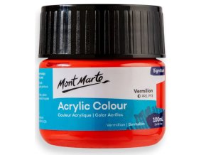 Mont Marte akrylová barva,100ml,  rumělka červená (Vermilion)