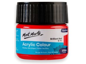 Mont Marte akrylová barva,100ml, brilantní červená (Brilliant Red)