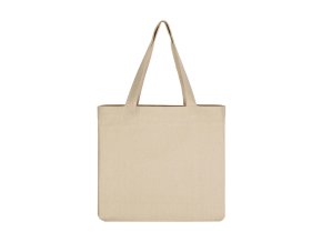 Široká nákupní taška LH, bavlna 280 g, 39x35x12 cm, ucho 60cm, natur