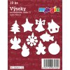 Papírové výseky MAGIC, 4 - 7cm, 10ks, sada 11 - Vánoce