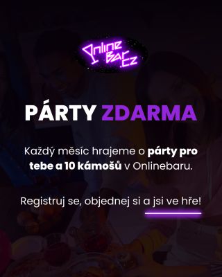 PÁRTY ZDARMA? U nás klidně každej měsíc. 🥳 Každý měsíc hrajeme o párty pro tebe a 10 kámošů v Onlinebaru. Alkohol. Pivo....