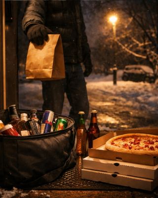 Leden je test charakteru. Venku tma. Zima. Energie nula. A přesně proto existujeme my. Pivo, drinky, pizza až ke dveřím....