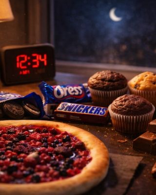 Po půlnoci se dějí zvláštní věci. 🌙 Najednou máš chuť na sladké. Ne trochu. Hodně. A my to víme. Proto u nás najdeš sladké...