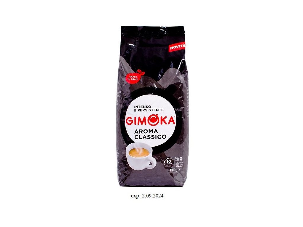 Káva Gimoka Aroma Classico zrno 1kg černé 8003012000930