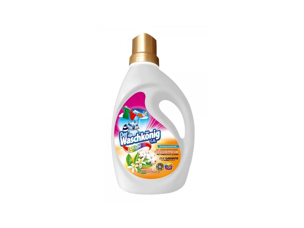 WaschKönig gel 3L Orangen Und Baumwollextrakt Color 100 WL 4260418934410