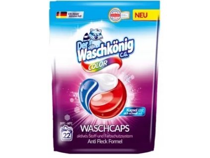 WaschKönig kapsle na praní TRIOCAPS Color 22ks