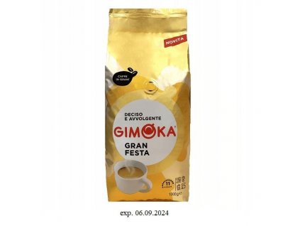 Káva Gimoka Aroma Gran Festa zrno 1kg zlaté 8003012000435