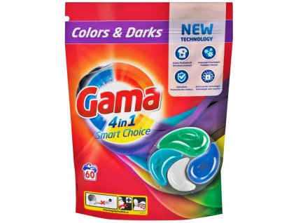 Gama (Vizir) 4in1 kapsle na praní 60ks Color & Darks 8435495831310