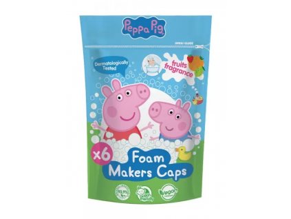 PEPPA PIG Foam Makers Caps – doypack 6 x 20 g pěnotvorné kapsle 5060537181172