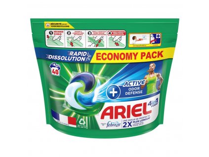 Ariel kapsle 4in1 Active Odor Defense Sport 40ks 8700216120692