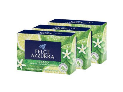 Felce Azzurra soap 3x100g Fresco tuhé mýdlo 8001280307638