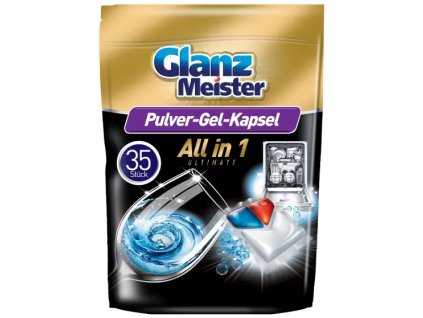 Glanz Meister Pulver Gel Kapsel Ultimate All in 1 35ks tablety do myčky 4260418936230