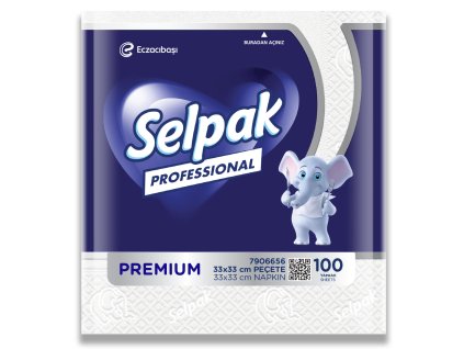 Selpak Professional Premium papírové ubrousky 2 vrstvé 33x33cm 100ks 8690530118232