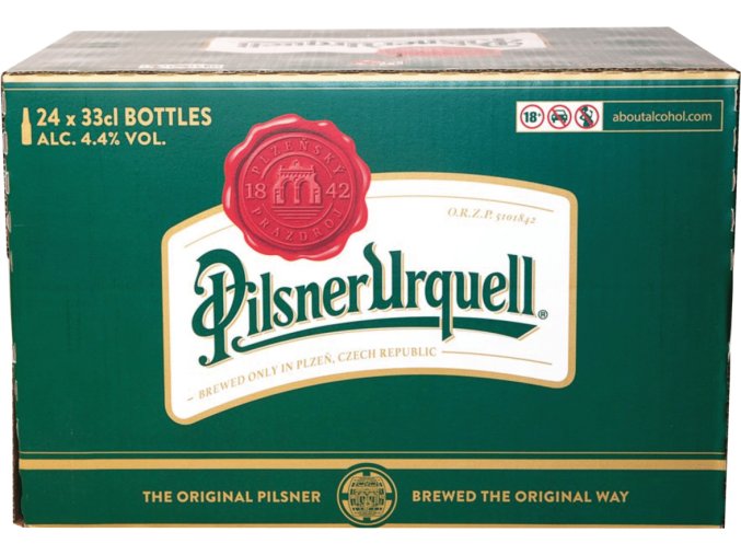 Pilsner Urquell světlý ležák 0,33L sklo export  (KT=24ks)