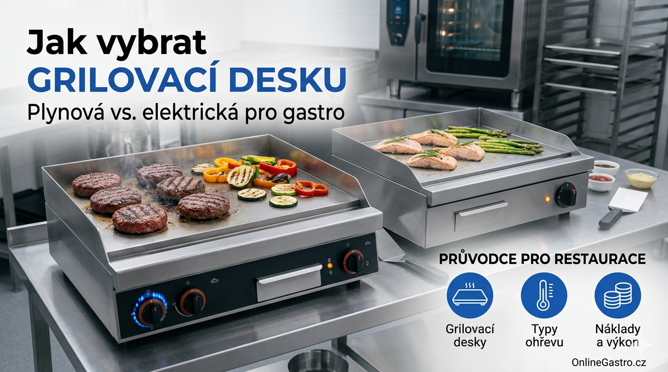 Grilovací deska do gastro provozu: plynová vs. elektrická