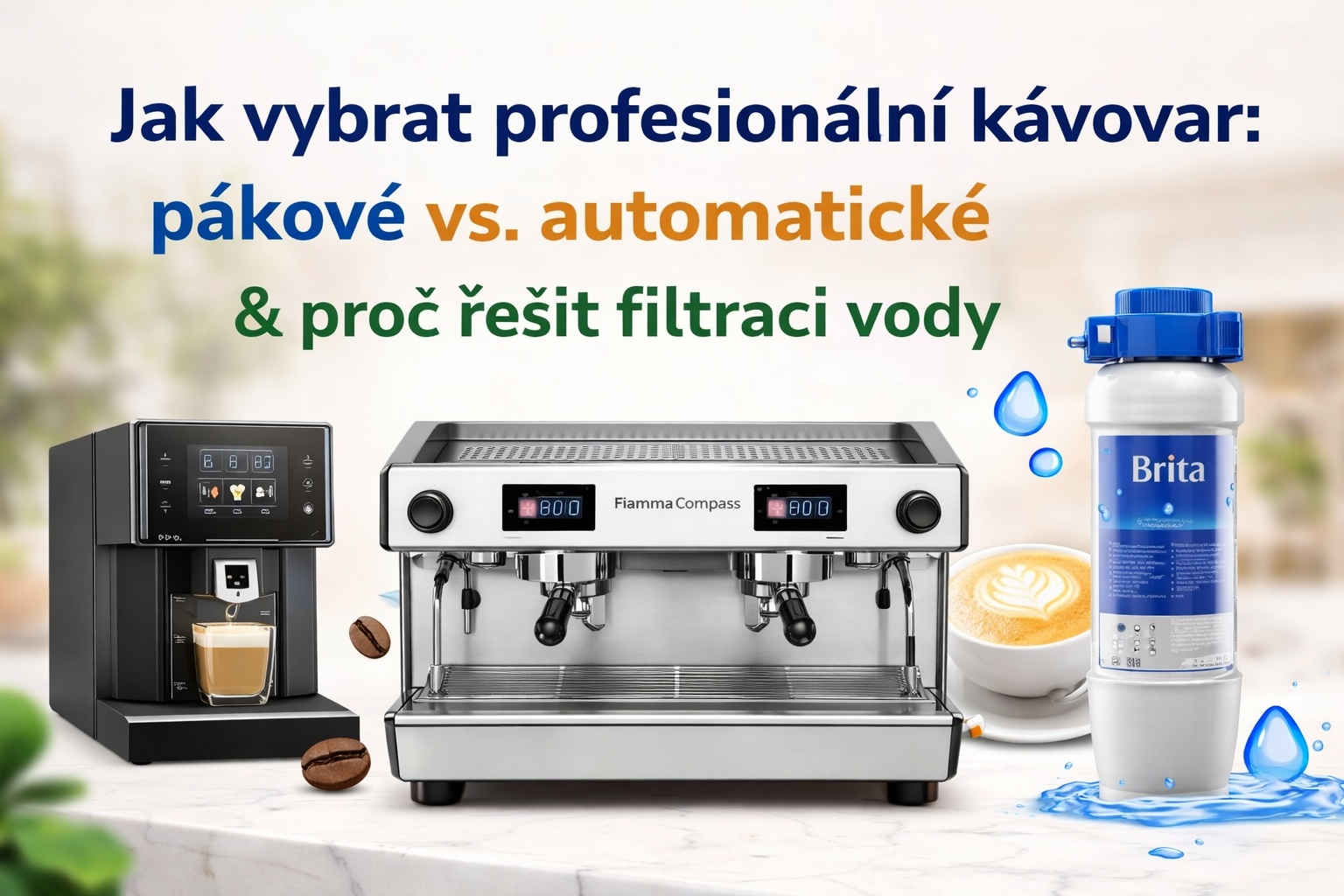 Jak vybrat profesionální kávovar: pákové vs. automatické a proč řešit filtraci vody