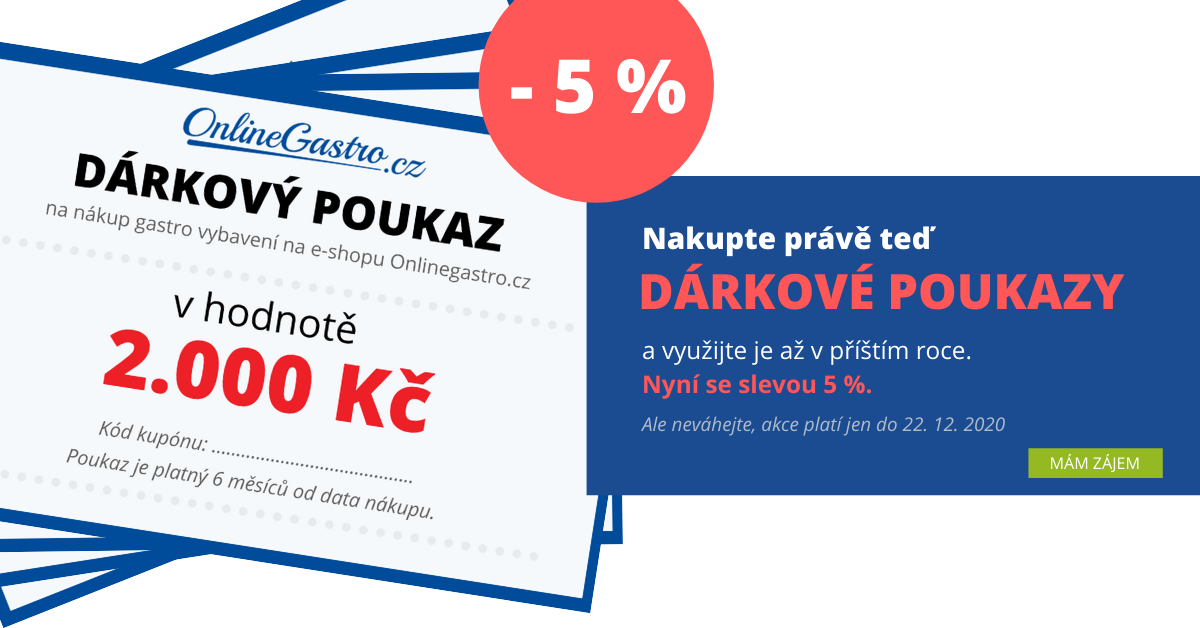 Dárkové poukazy na nákup gastro vybavení