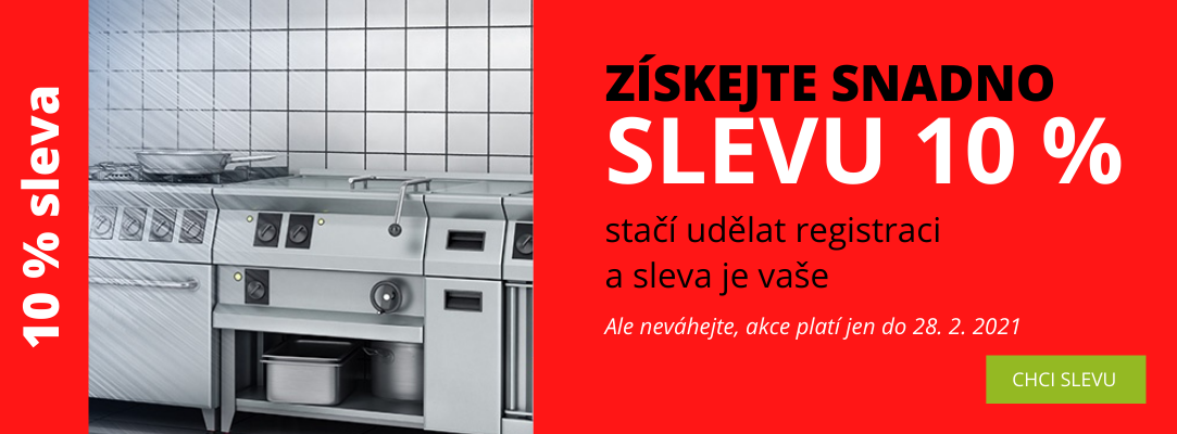 Získejte snadno sleva 10 % na gastro vybavení