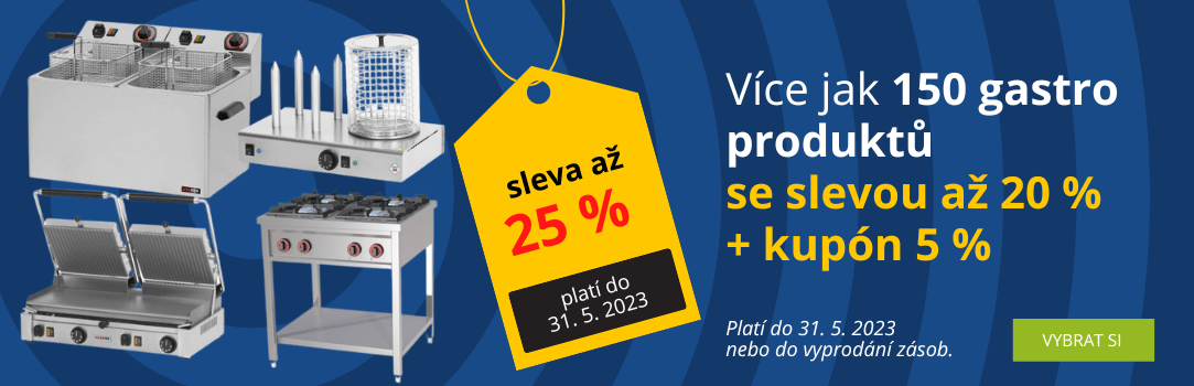 Sleva až 25 % na více jak 150 gastro produktů