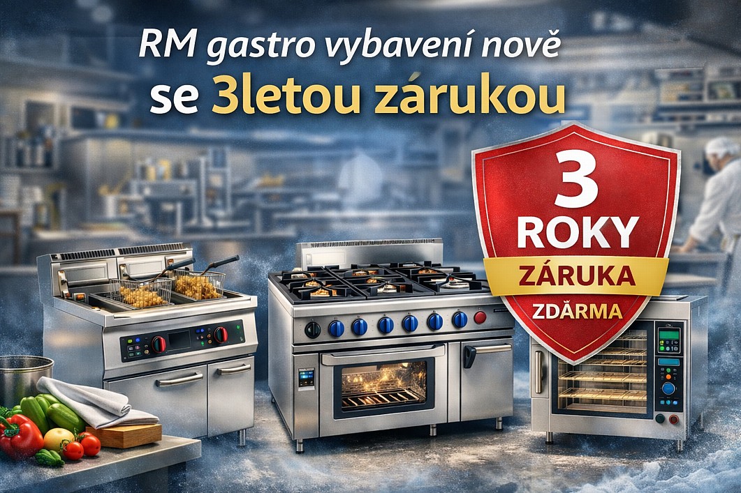RM gastro vybavení nově se 3letou zárukou zdarma