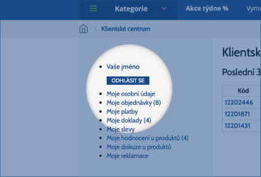 Správa účtu