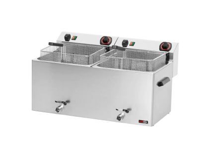 00000895 Friteza el dvojita 0 74 kW l 11%2B11 l stolni s vypusti 400 V FE 1010 T