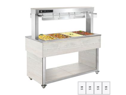 Bufet vyhřívaný, vodní RM TR RED+ 4H Hemlock