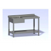 Nerezový mycí stůl jednodřez s policí SMDP-1400x600(400x400x250)