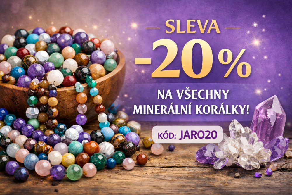 20% sleva minerální korálky