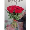 Kytice rudých růží délky 70 cm 15 kusů