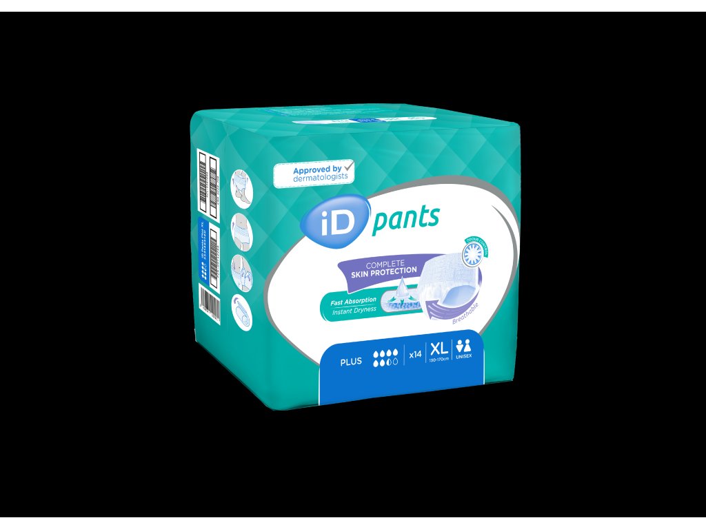 iD Pants X-Large Plus plenkové kalhotky navlékací 14 ks