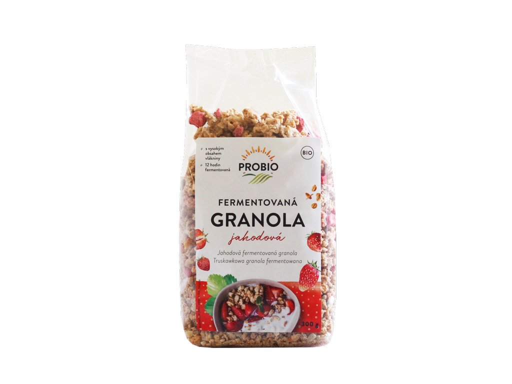 Probio Granola fermentovaná jahodová, 300g