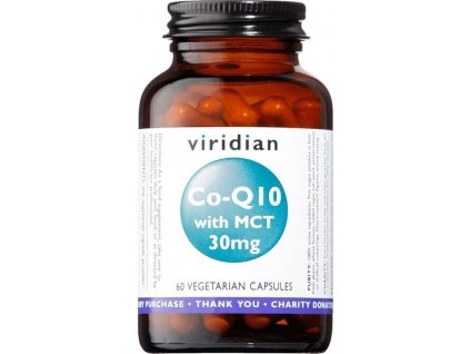 Viridian Co-enzym Q10 with MCT 30mg, 60 kapslí