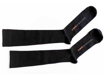 Ovecha Bavlněné kompresní podkolenky - černé, Velikost: 43-45