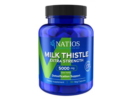 Natios Milk Thistle Extract, Ostropestřec 5000 mg, 90 kapslí