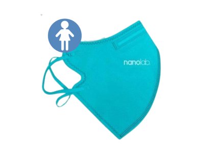 5 x Český bezpečný nano respirátor FFP3 dámský modrý vel M
