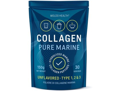 WoldoHealth 100 % hydrolyzovaný mořský kolagen, 150 g