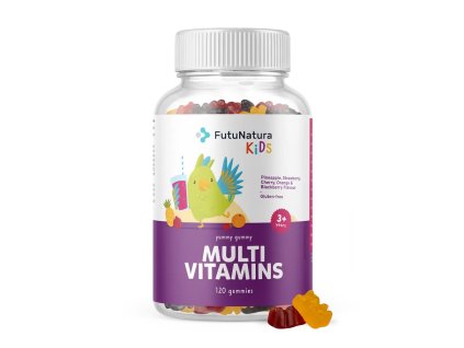 FutuNatura Kids MULTI VITAMINS – Gumové bonbony pro děti, 120 ks