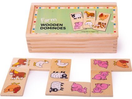 Bigjigs Toys Dřevěné domino farma