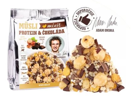 Proteinové müsli Adama Ondry s čokoládou do kapsy, 60 g