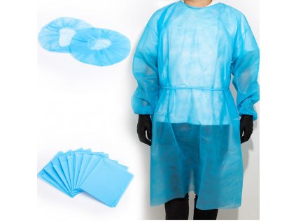Ochranný set oblek, návleky, čepice - modrý 25g/m2 (1ks)