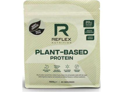 Reflex Plant Based Protein čokoláda, 600 g (Varianta Plant Based Protein 600g double chocolate (Stevia))