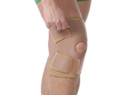 Bandáž kolene s výstelkou na čéšce XS/XL (béžová)
